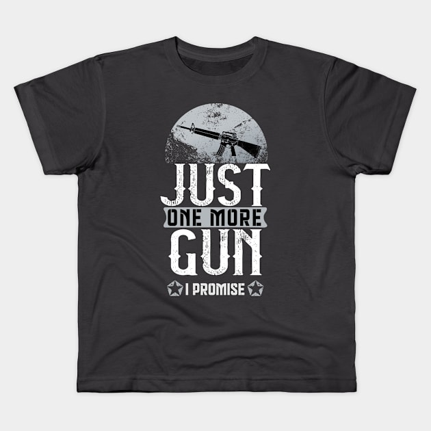 Just one more gun i promise #6 Kids T-Shirt by archila